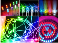 PENPOS 3Mm dioda cahaya LED rangkaian LED beragam Kit untuk percobaan Proyek Sains (Multi warna 5 warna)