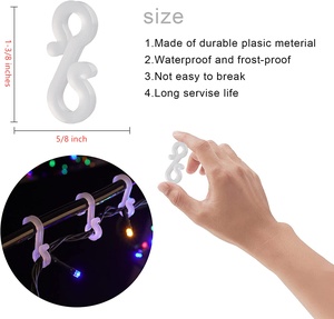 <strong>Gutter</strong> <strong>Hooks</strong> for Outdoor Lights, Plastic Christmas Light Clips, Durable <strong>Gutter</strong> Hang <strong>Hooks</strong> for Outdoor String Lights - Product Image 5
