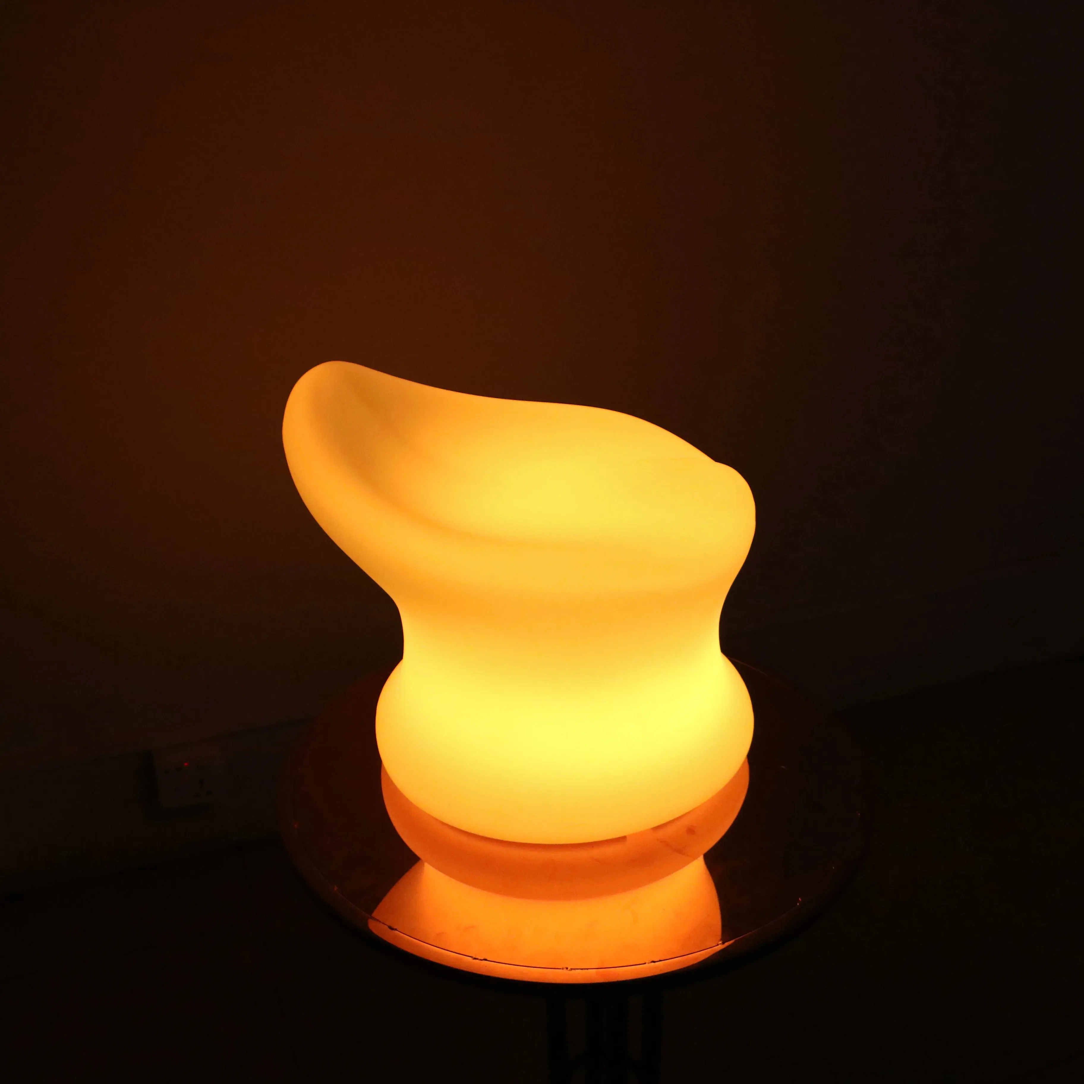 Modern glowing Kid chair feature with food safety material No sharp edge children sofa for babyroom chair set nightlight