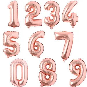 Ballons avec chiffres en aluminium or rose, décoration pour événement, anniversaire, fête, 1 pièce, meilleure qualité, Offre Spéciale