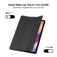 Étui de protection fin antichoc pour tablette Samsung Galaxy Tab A11 Plus S10 FE avec fonction de réveil intelligent et support pliable en trois parties