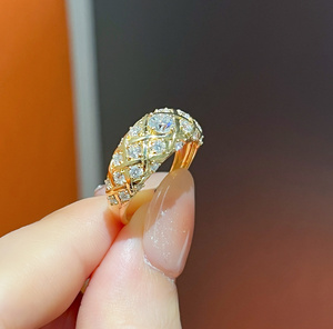 Xinfly 18k <b>gold</b> AU750 <b>Ring</b> Lab Diamond <b>Ring</b> Engagement Jewelry Fashion Wedding Band Custom Design - Product Image 2