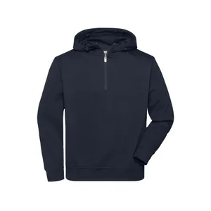 Felpa Bio Workwear con Mezza Zip in Tessuto Organico, Merchandising Sostenibile - Product Image 2