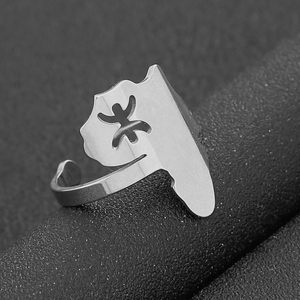 Bague de berbères en acier inoxydable pour femme et fille, bijou ethnique pour fête d'anniversaire - Product Image 5