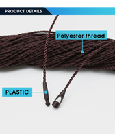 Attaches de scellage en polyester pour étiquettes suspendues, vente en gros d'usine, pour cadeaux, bagages et vêtements