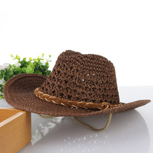<span class=keywords><strong>Chapeau</strong></span> <span class=keywords><strong>de</strong></span> cowboy pour femmes et hommes, <span class=keywords><strong>chapeau</strong></span> <span class=keywords><strong>de</strong></span> soleil <span class=keywords><strong>de</strong></span> plage en <span class=keywords><strong>paille</strong></span> ajourée pour l'été, vente en gros - Product Image 3