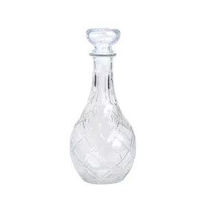 批发豪华水晶玻璃超级火石白色玻璃饮料饮料瓶