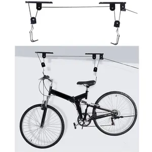 Porta bicicletta appendiabiti all'ingrosso per Garage montaggio a soffitto sollevatore pieghevole per biciclette da tetto sospensione per bici per camion