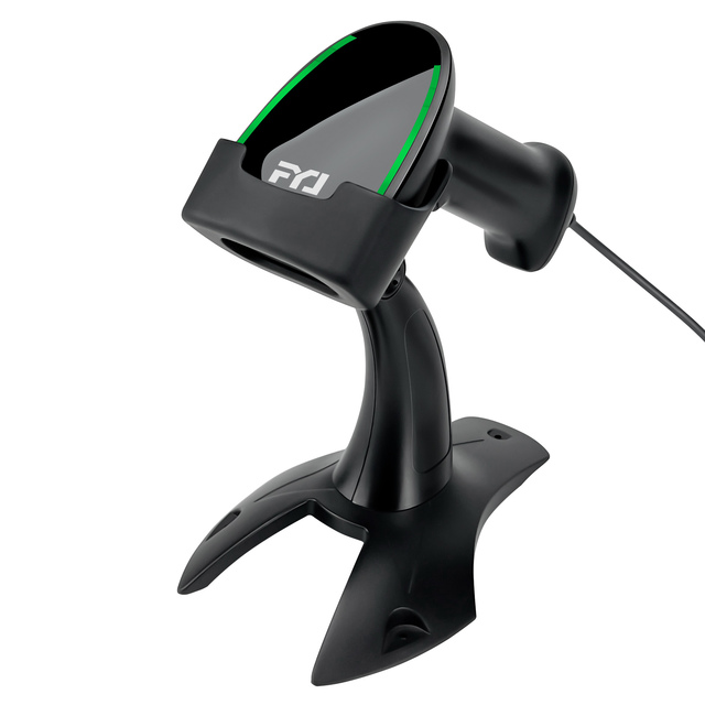 FYJ F-8603 Mirror Surface Wired Laser Image Barcode Scanner Handheld High Speed QR 2D 1D Bar Code Scanner for Supermarket