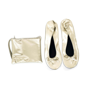 Sepatu Ballet Flats - Sepatu Lipat Portabel untuk Perjalanan Wanita dengan Kantong - Product Image 5