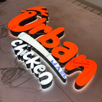Letrero Comercial Personalizado para Exteriores con Iluminación, Letras Acrílicas 3D con Iluminación Frontal, Señalización para Edificios, Letrero Decorativo para Restaurantes y Tiendas