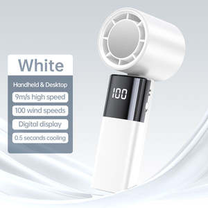 Ventilateur portatif réglable haute vitesse avec affichage numérique, mini ventilateur - Product Image 4