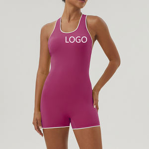 <span class=keywords><strong>Mono</strong></span> de Yoga DTL-2364 para Mujer, Diseño <span class=keywords><strong>Cruzado</strong></span> en la Espalda, Sin Mangas, Pantalones Cortos, Ropa Deportiva para Fitness - Product Image 3