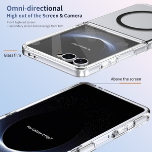Funda Magnética Transparente de Alta Calidad para Samsung Z Flip 8 7 6 5 4 3 con Protector de Pantalla de Vidrio Frontal, Carcasa Rígida Antigolpes - Product Image 4