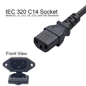 3 connettori di alimentazione con adattatore per montaggio a <span class=keywords><strong>pannello</strong></span> AC 250V 10A IEC 320 C14 con copertura a molla - Product Image 5
