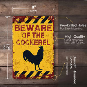 Letrero Metálico Divertido con la Frase 'Cuidado con los Animales', Alce, Ardilla, Flamenco, Arte de Pared Humorístico para Jardín, Patio, Sala de Juegos, Bar, Decoración, Regalo - Product Image 4