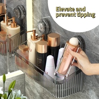 Support de rangement rotatif de luxe à ventouse, étagère de rangement pour salle de bain, boîte de rangement pour lingettes, fixation murale, sans perforation