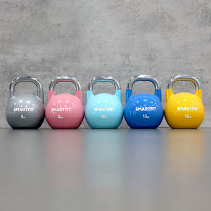 Kettlebell de compétition colorée <span class=keywords><strong>SMARTFIT</strong></span> de 8 à 32 kg, logo personnalisé, poids libre en acier, ensemble - Product Image 1