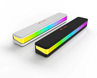 Barre de son RGB sans fil Jedel avec lumière dégradée colorée, haut-parleur de cinéma maison, barre de son pour jeux, haut-parleur de bureau pour PC portable