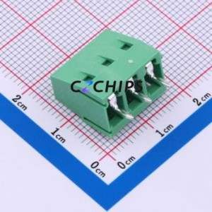 MX128-5.0-03P-GN01-Cu-Y-A Screw Terminal Block Through hole Component (THT),P=5mm Connector 1x3P 5mm Green Through Hole - Product Image 2