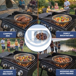 Piastra per Griglia Multifunzionale da Esterno: Griglia Forata in Acciaio Inox, Ideale per Cuocere Verdure e Frutti di Mare - Product Image 4