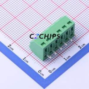 JL102-35006G01 Screw Terminal Block Through hole Component (THT),P=3.5mm Connector 1x6P 3.5mm Green Through Hole - Product Image 2