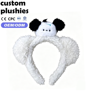 Diadema de Peluche con Cabeza de Conejo Rosa, Adorable y Suave, Rellena de Algodón PP, Ideal para Regalo - Product Image 2