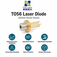 Diode laser verte OSRAM PLT5 520HB_P 520 nm 130 mW TO-56 5,6 mm monomode avec photodiode pour projection