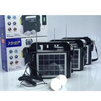 NS-S209SL Nss Nns-Radio Portable 3 Lampes LED Bulbes 12 Volts DC Panneau Solaire et Kit Système Domestique USB Batterie Radio FM