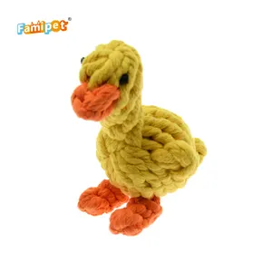 Famipet Wholesale Cute Animal Design Durable Cotton Rope Dog Toy Pet Chew Toy For Dogs