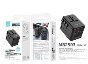 Adaptador de Viaje Techancy Altamente Recomendado, Portátil, Universal, Ligero, de 25 W, 2 Tipo-C, 2 USB, con Logotipo - Product Image 6