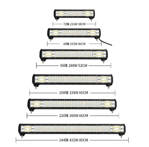 Projecteurs LED <span class=keywords><strong>de</strong></span> voiture super lumineux 432W, trois rangées, éclairage <span class=keywords><strong>de</strong></span> travail LED pour camion, <span class=keywords><strong>barre</strong></span> lumineuse <span class=keywords><strong>de</strong></span> <span class=keywords><strong>toit</strong></span> <span class=keywords><strong>de</strong></span> voiture tout-terrain - Product Image 4
