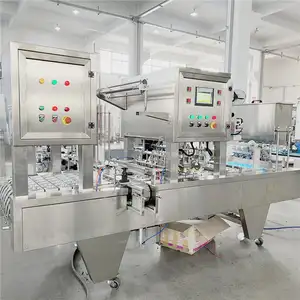 4lines Water Juice Jelly Cup Filling Machine Cup Juice Liquid Filling Machine Plastic Cup Filling Machine For Water Trade