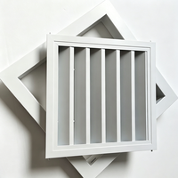 Grille d'aération à battant en alliage d'aluminium Lishine, durable, à lamelles fixes, pour système de ventilation HRV ERV personnalisé, CVC