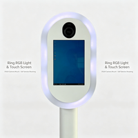 Cabina de Fotos con Pantalla Táctil de 14 Pulgadas, Resistente al Agua, Ventilador RGB, Cámara de Impresión de Autoservicio, Mini PC Integrada para Software de Fotografía