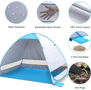 Tendalino parasole automatico ombrellone da esterno portatile grande tenda da spiaggia Pop-up - Product Image 3