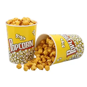 64OZ 85oz 130oz 150 oz disposable big size custom printed paper popcorn buckets for vending in cinema