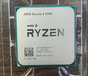 Processeur AMD Ryzen 5 5500 6 cœurs AM4, 12 threads, 3,6 GHz, 65 W, R5, haute performance, fréquence d'horloge de 3,6 GHz pour un calcul rapide. Efficie - Product Image 1