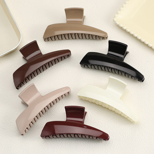 Pinces à cheveux triangulaires en plastique géométriques, pinces requin, pinces à cheveux en gelée pour femmes et filles, usage quotidien - Product Image 2
