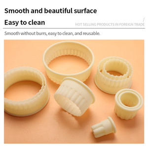 Chất lượng cao hình tròn công cụ nướng thực phẩm cấp mini Biscuit khuôn nhựa <span class=keywords><strong>Cookie</strong></span> cutter Set - Product Image 5