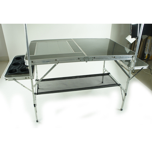 Mesa de fiesta plegable de <span class=keywords><strong>Metal</strong></span> de fábrica, mesa de Bar portátil de aluminio con estuche de transporte - Product Image 3