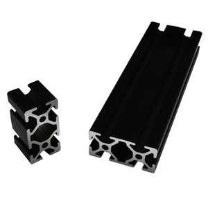 Barres <span class=keywords><strong>en</strong></span> aluminium de fente de l'établi <span class=keywords><strong>T</strong></span> de profil d'extrusion <span class=keywords><strong>en</strong></span> aluminium anodisé noir de la fente 2550 <span class=keywords><strong>T</strong></span> avec le service de traitement de recourbement - Product Image 4