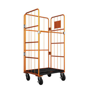 फैक्टरी थोक फोल्डेबल रोलिंग स्टोरेज कंटेनर ट्रॉली चार पहिया धातु लॉन्ड्री पिंजरे कस्टम ओएम समर्थन - Product Image 1