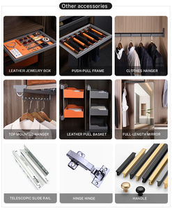 Grande <span class=keywords><strong>armoire</strong></span> moderne en bois avec coiffeuse Porte en bois massif pour chambre ou hall Meubles conçus pour la maison ou l'hôtel - Product Image 5