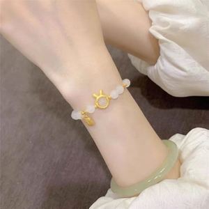 Fashion Imitation Green Jade <b>Bracelet</b> for Women Natural Crystal Gemstone <b>Beads</b> <b>Gold</b> Rabbit Vintage Agate <b>Bracelet</b> - Product Image 4