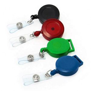 Retractable ID <b>Card</b> Badge <b>Holder</b> with Clip Round Office Name Reel for School & Medical Supplies - Product Image 3