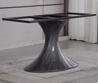 Pieds de table en acier inoxydable de luxe moderne, design torsadé en forme de V et croisé en X, cadre de mobilier personnalisé avec support stable