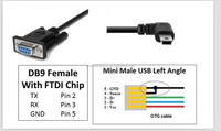 Cable adaptador USB 2,0 a RS232 Serial DB9, doble Chip FTDI FT232 ZT213