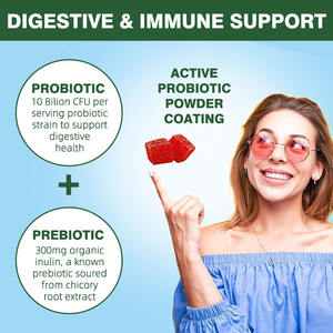 กัมมี่โพรไบโอติกพร้อมสารสกัดจากน้ำส้มสายชูจากแอปเปิลถ่านช่วยเพิ่มระบบภูมิคุ้มกันของร่างกายสำหรับผู้ใหญ่ - Product Image 5