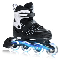 Patins à roulettes en ligne clignotants à quatre roues Chaussures de patinage à roulettes en plein air pour garçons filles enfants ou adultes